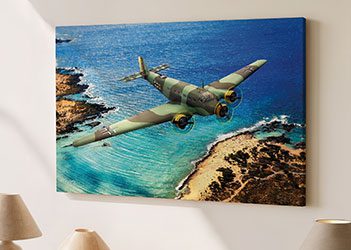 Poster 'Aunt Ju has arrived in Crete' | Canvas | 30 x 20 cm