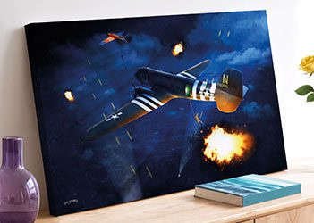 Poster 'Dropping over Normandy' | Canvas | 30 x 20 cm