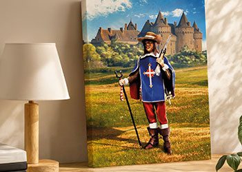 Poster 'French Musketeer 17th Century' | Canvas | 20 x 30 cm