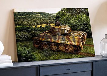 Poster 'Tiger on the hunt' | Canvas | 30 x 20 cm